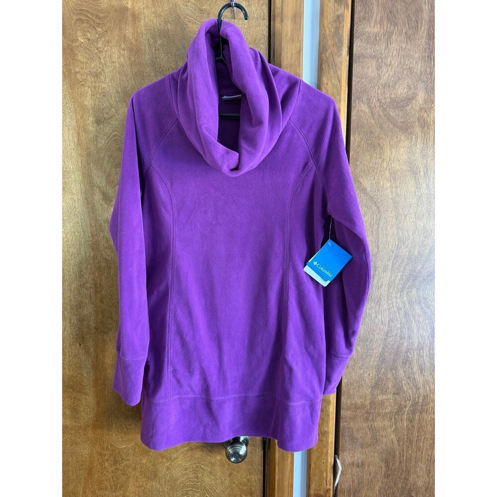 Columbia Glacial Fleece Cowl Neck Tunic Sz. L NWT Purple